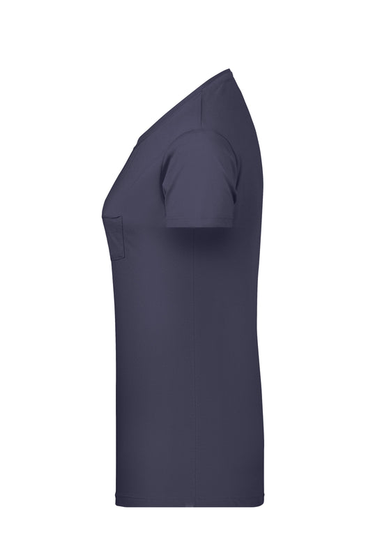T-Shirt mit modischer Brusttasche - 8003