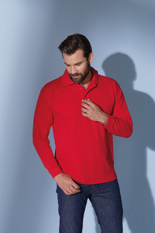 Klassisches Langarm Polo - Herren - JN022