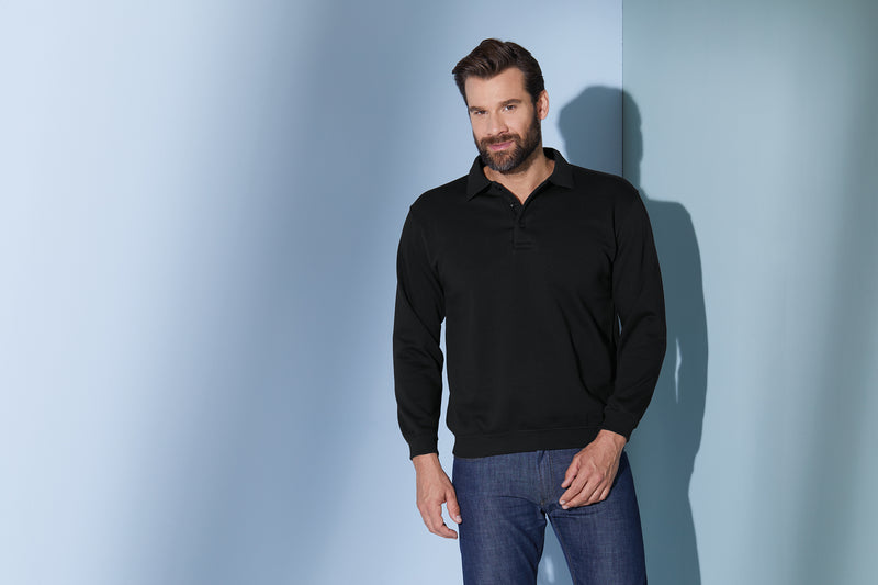 Laden Sie das Bild in Galerie -Viewer, Klassisches Komfort Polo-Sweatshirt - Herren - JN041
