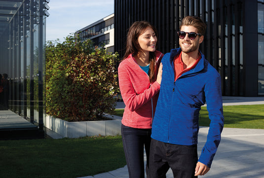 Damen Fleecejacke in modischer Melange-Optik - JN769