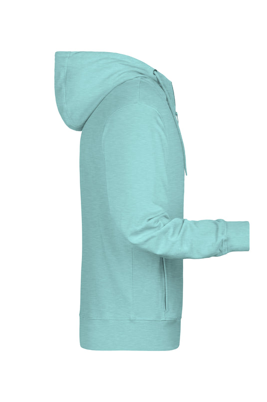 Sweat-Jacke mit Kapuze und Reißverschluss - 8026