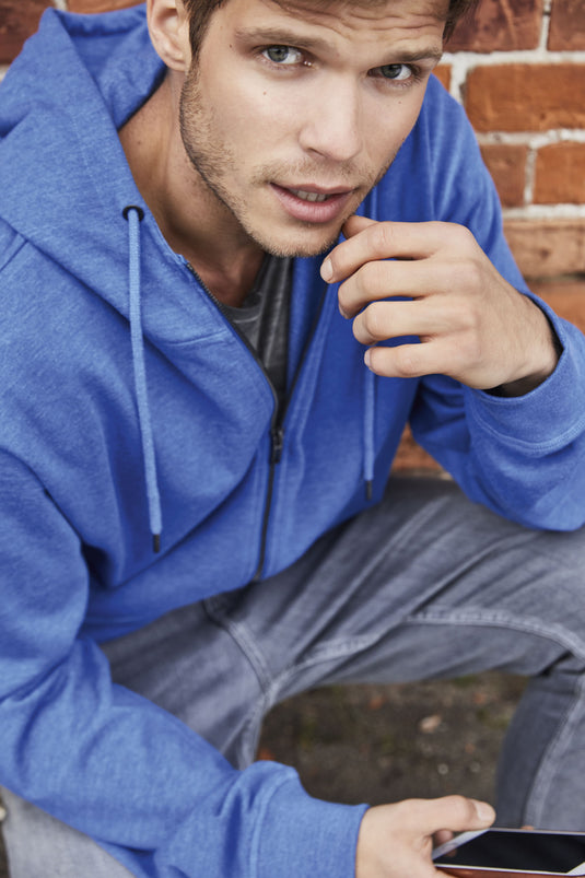 Sweat-Jacke mit Kapuze und Reißverschluss - 8026