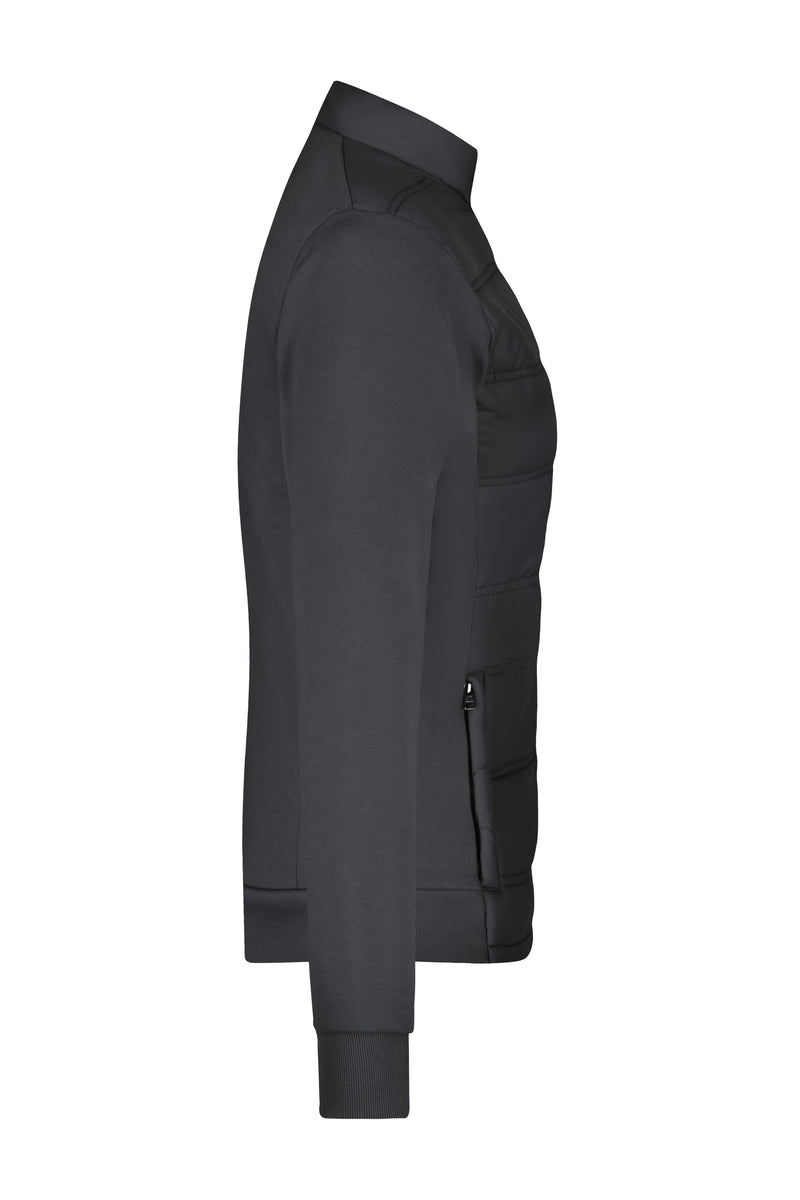 Laden Sie das Bild in Galerie -Viewer, Modische Sweat Jacke in attraktivem Materialmix - JN1123
