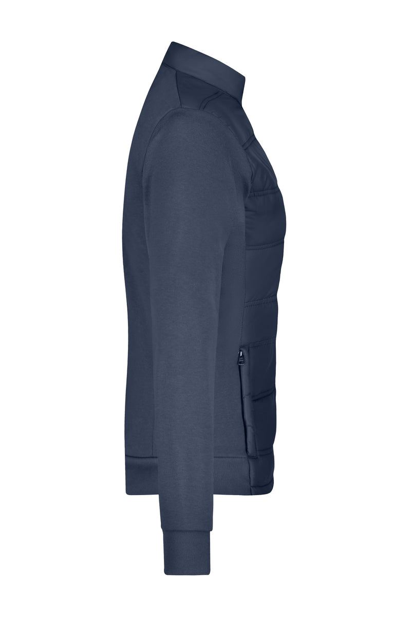 Laden Sie das Bild in Galerie -Viewer, Modische Sweat Jacke in attraktivem Materialmix - JN1123
