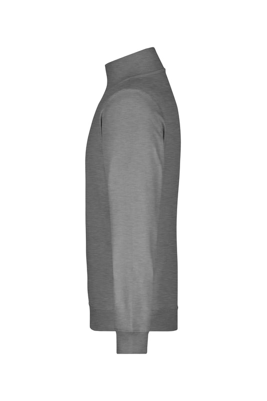 Sweatshirt mit Stehkragen und kurzem Reißverschluss - JN352