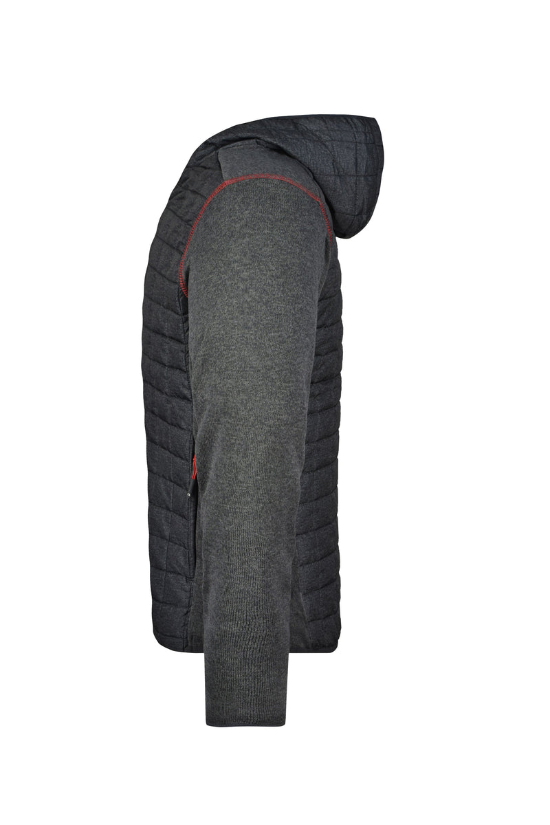 Laden Sie das Bild in Galerie -Viewer, Strickfleecejacke im stylischen Materialmix - JN772
