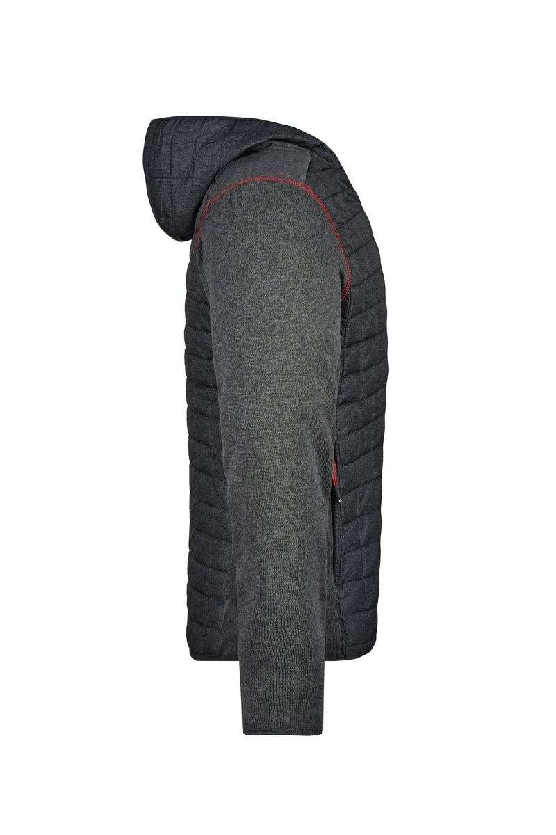 Laden Sie das Bild in Galerie -Viewer, Strickfleecejacke im stylischen Materialmix - JN772
