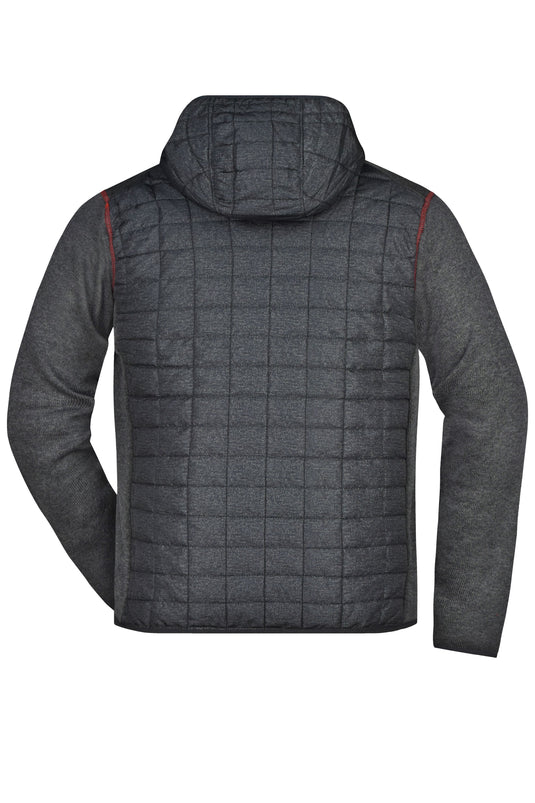 Strickfleecejacke im stylischen Materialmix - JN772