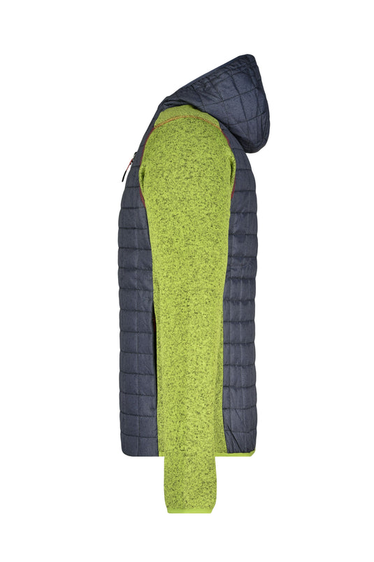 Strickfleecejacke im stylischen Materialmix - JN772