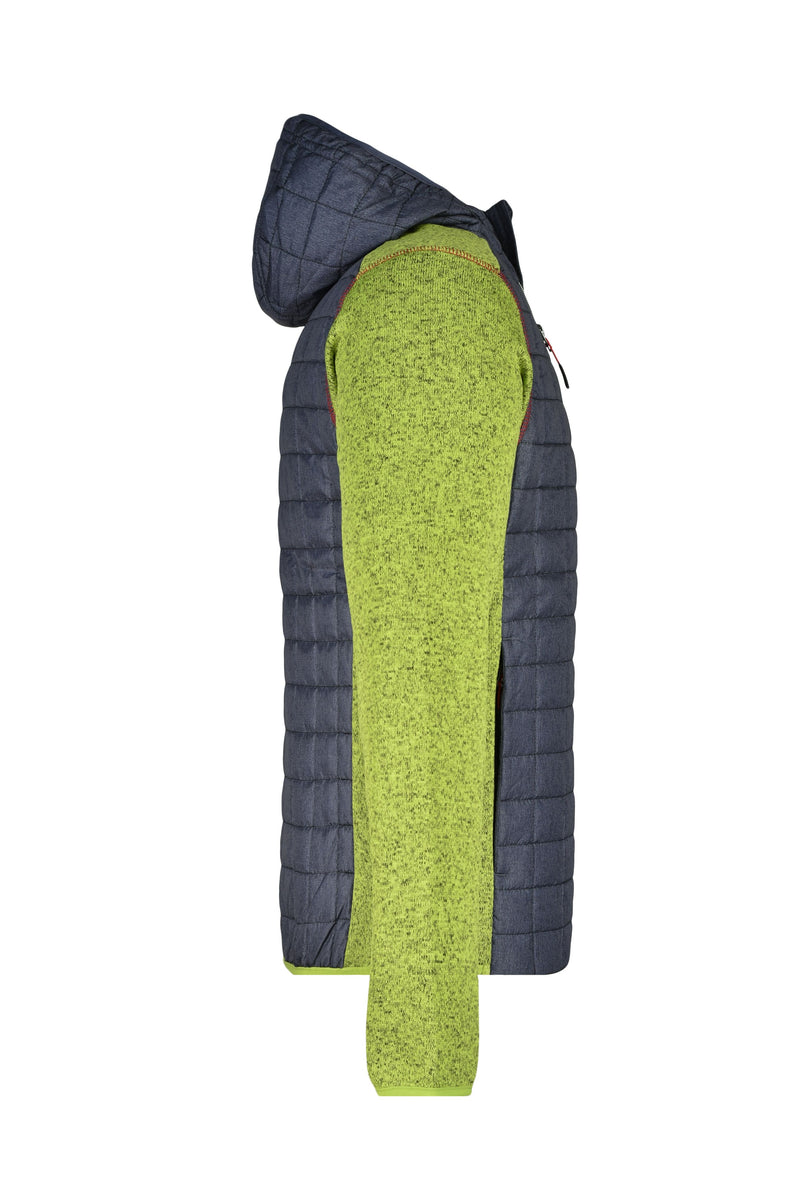 Laden Sie das Bild in Galerie -Viewer, Strickfleecejacke im stylischen Materialmix - JN772
