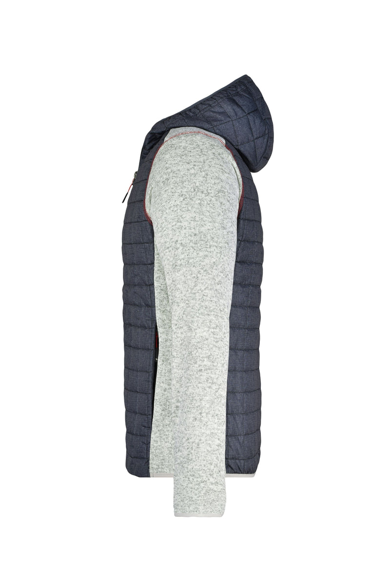 Laden Sie das Bild in Galerie -Viewer, Strickfleecejacke im stylischen Materialmix - JN772
