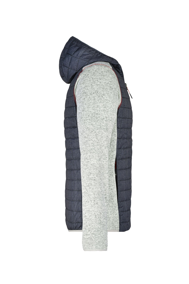 Laden Sie das Bild in Galerie -Viewer, Strickfleecejacke im stylischen Materialmix - JN772
