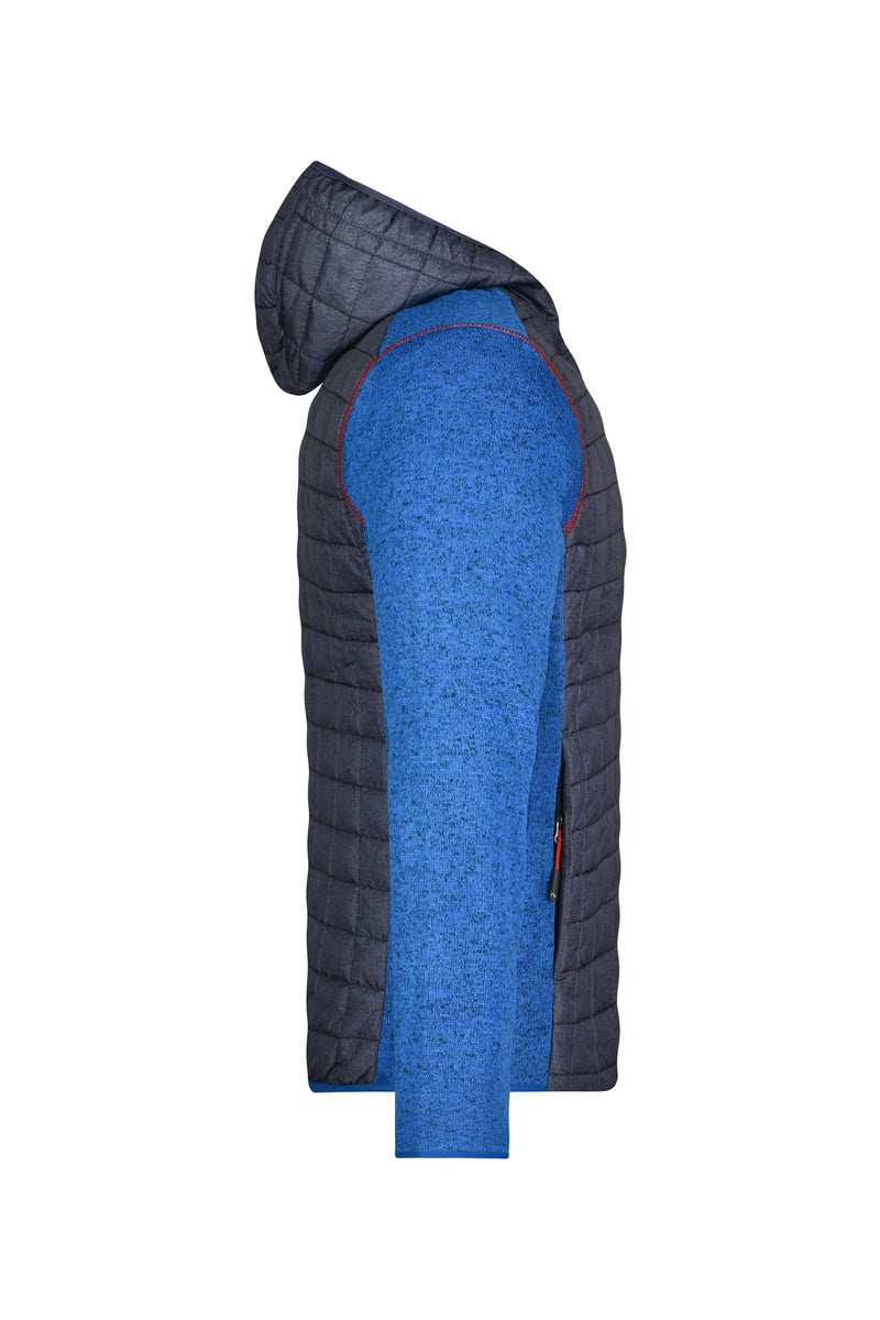 Laden Sie das Bild in Galerie -Viewer, Strickfleecejacke im stylischen Materialmix - JN772
