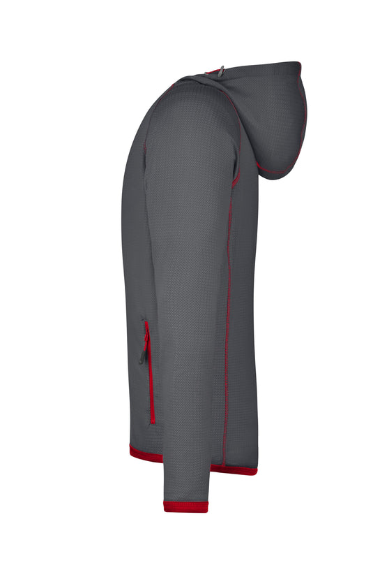 Modische Fleece Kapuzenjacke - JN571