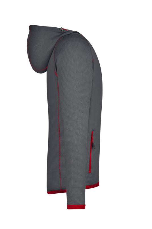 Modische Fleece Kapuzenjacke - JN571