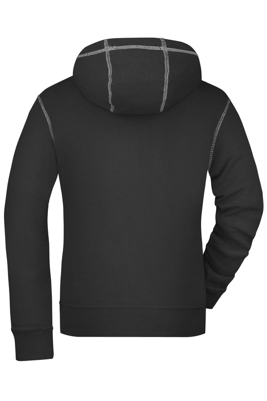 Kapuzensweat mit modischen Kontrastnähten - Damen - JN960