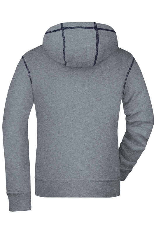 Kapuzensweat mit modischen Kontrastnähten - Damen - JN960