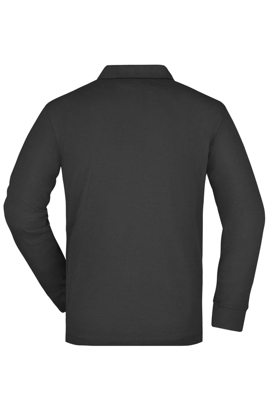Pflegeleichtes und strapazierfähiges Langarm Polo mit Brusttasche - JN866