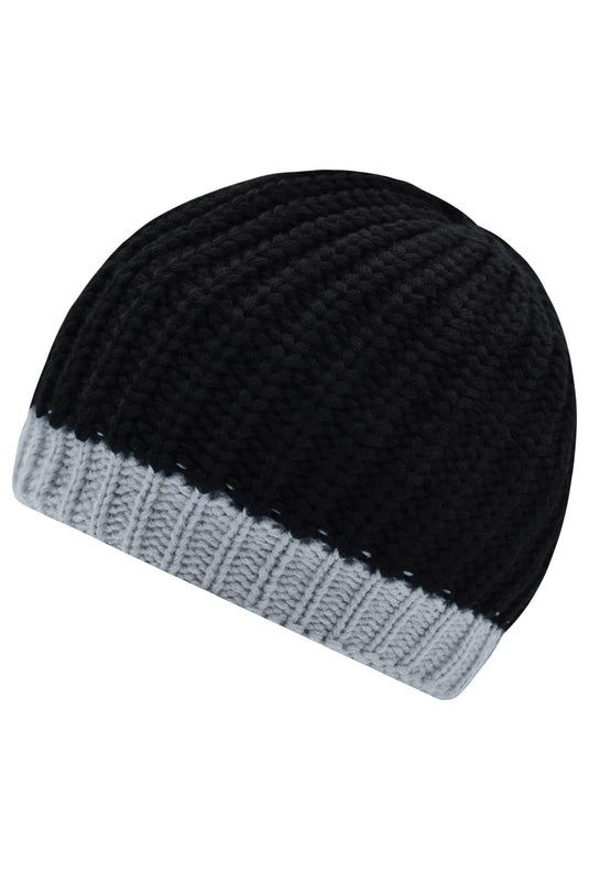 Strickmütze mit Kontrastabschluss - MB7103
