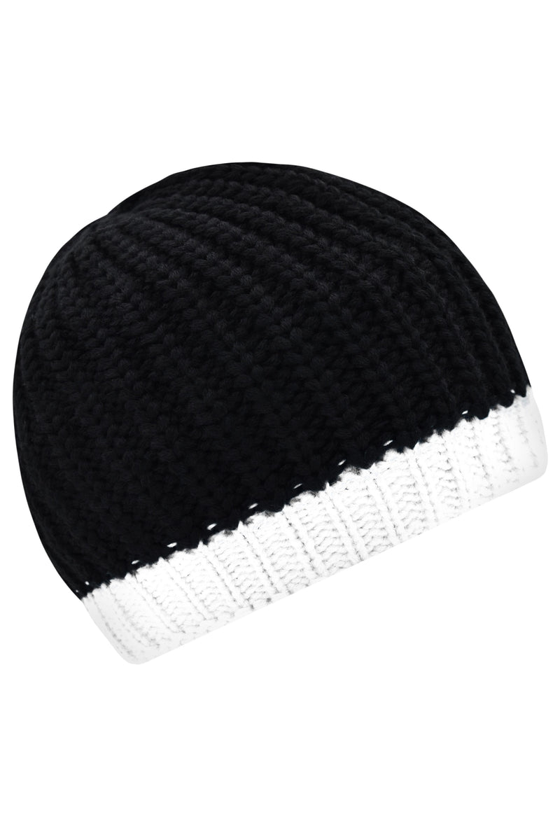 Laden Sie das Bild in Galerie -Viewer, Strickmütze mit Kontrastabschluss - MB7103
