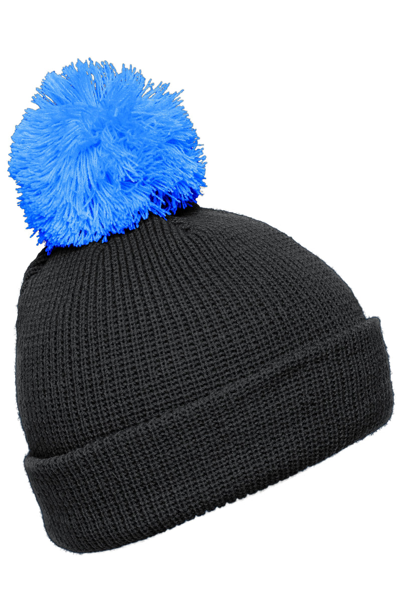 Laden Sie das Bild in Galerie -Viewer, Strickmütze mit Umschlag und Pompon - MB7967
