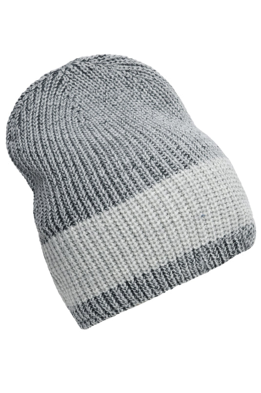 Melierte Strickmütze in modischem Ripp-Design - MB7993