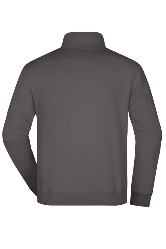 Sweatshirt mit Stehkragen und kurzem Reißverschluss - JN352