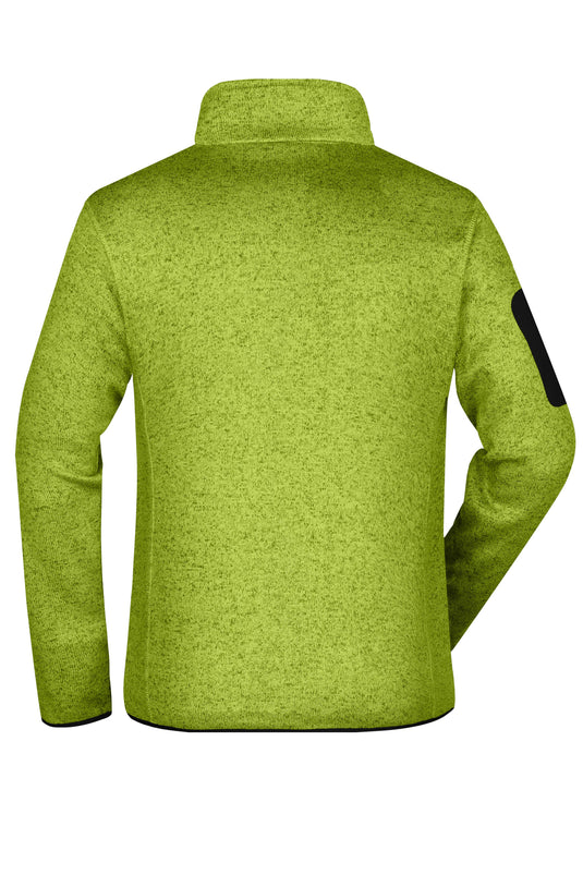 Modische Strickfleece Jacke mit Stehkragen - JN762