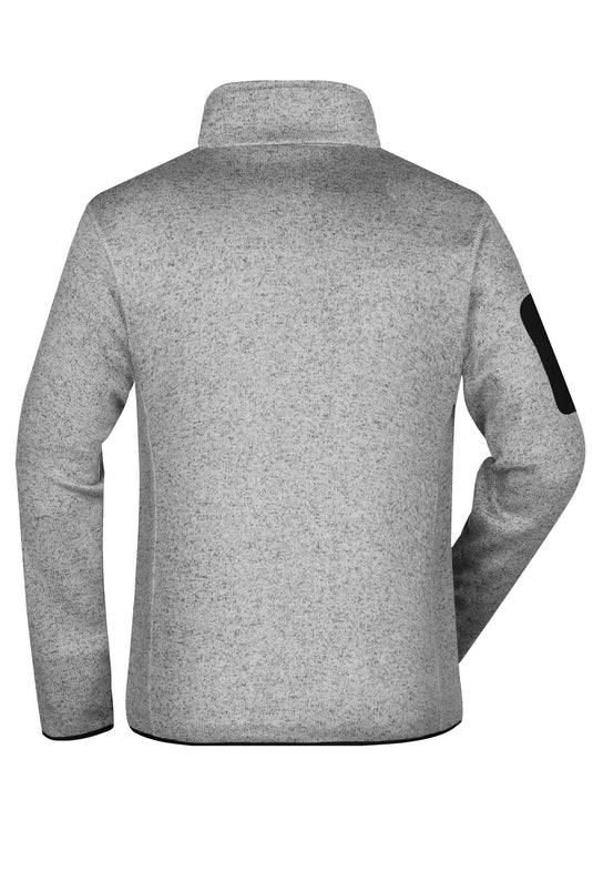 Modische Strickfleece Jacke mit Stehkragen - JN762