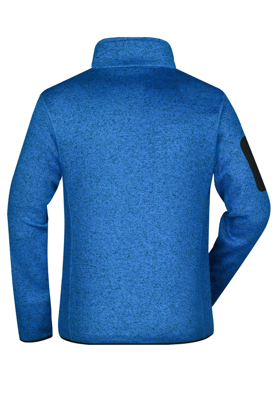 Modische Strickfleece Jacke mit Stehkragen - JN762