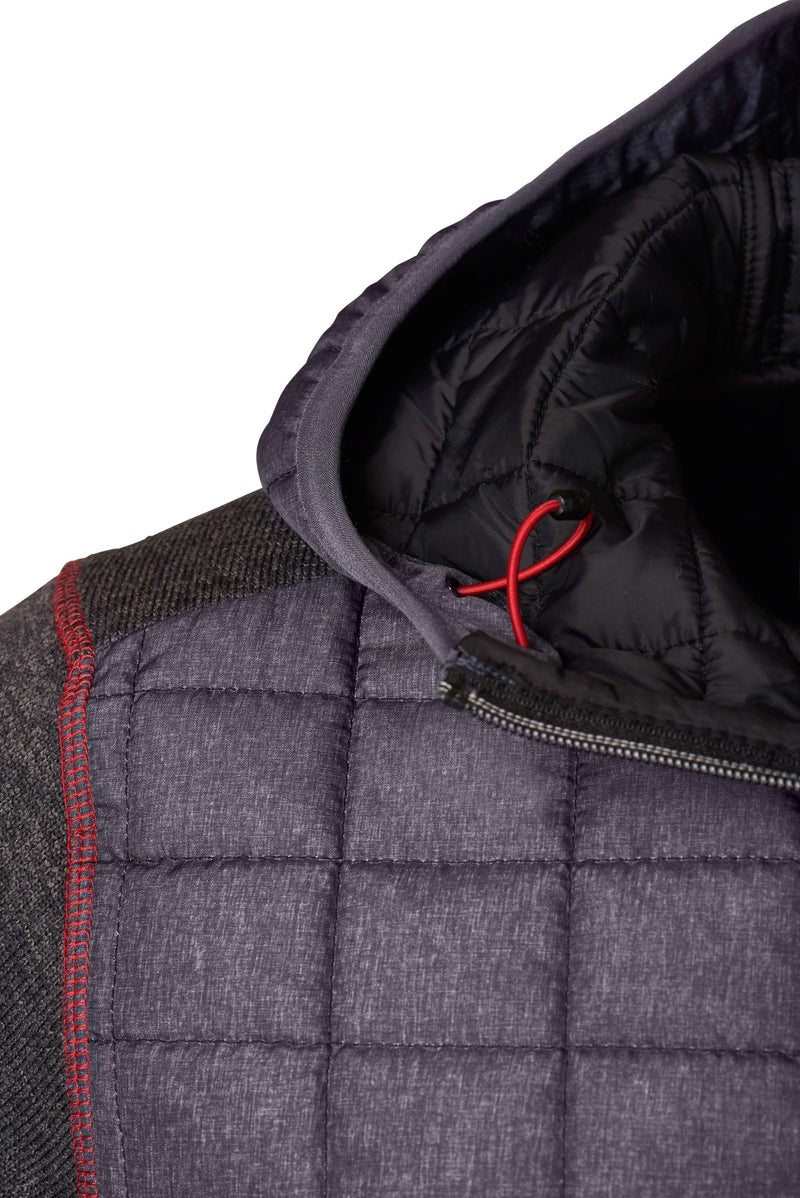 Laden Sie das Bild in Galerie -Viewer, Strickfleecejacke im stylischen Materialmix - JN772
