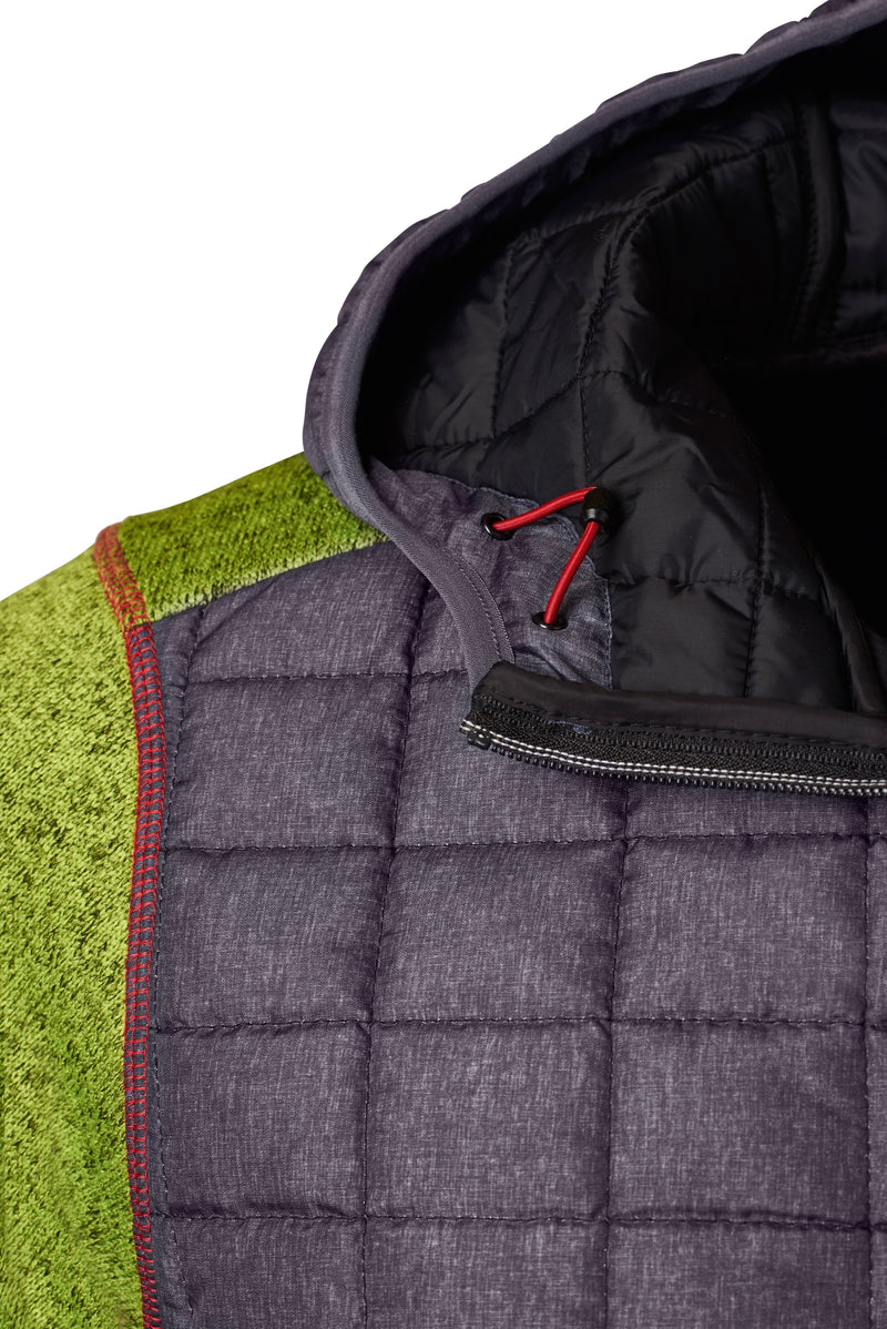 Laden Sie das Bild in Galerie -Viewer, Strickfleecejacke im stylischen Materialmix - JN772
