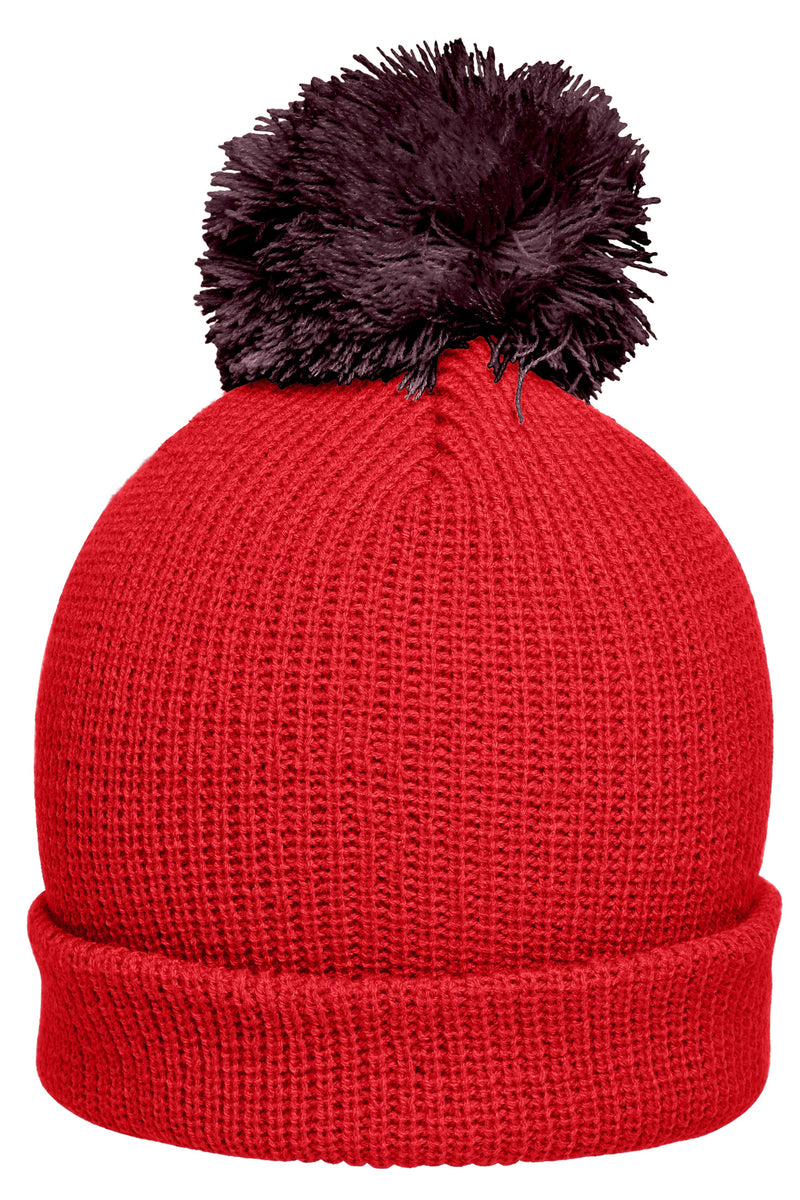 Laden Sie das Bild in Galerie -Viewer, Strickmütze mit Umschlag und Pompon - MB7967
