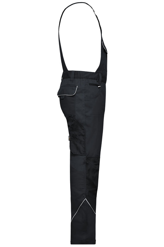 Funktionelle Latzhose im cleanen Look mit hochwertigen Details - JN879