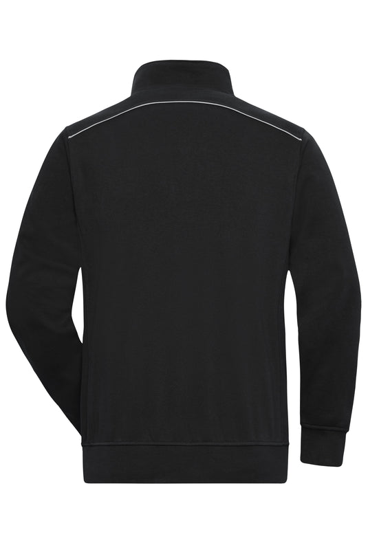 Sweatshirt mit Stehkragen, Reißverschluss und Kontrastpaspel - JN895