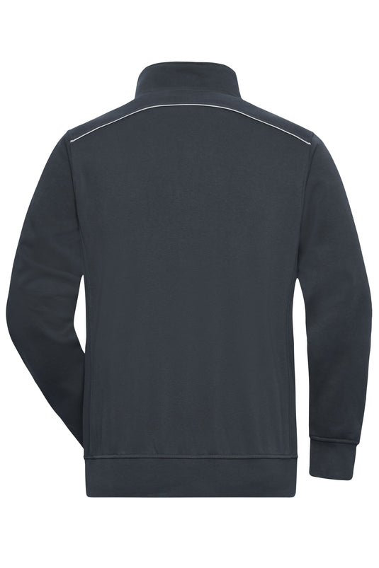 Sweatshirt mit Stehkragen, Reißverschluss und Kontrastpaspel - JN895