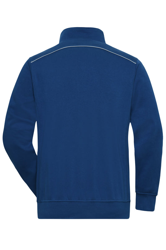 Sweatshirt mit Stehkragen, Reißverschluss und Kontrastpaspel - JN895