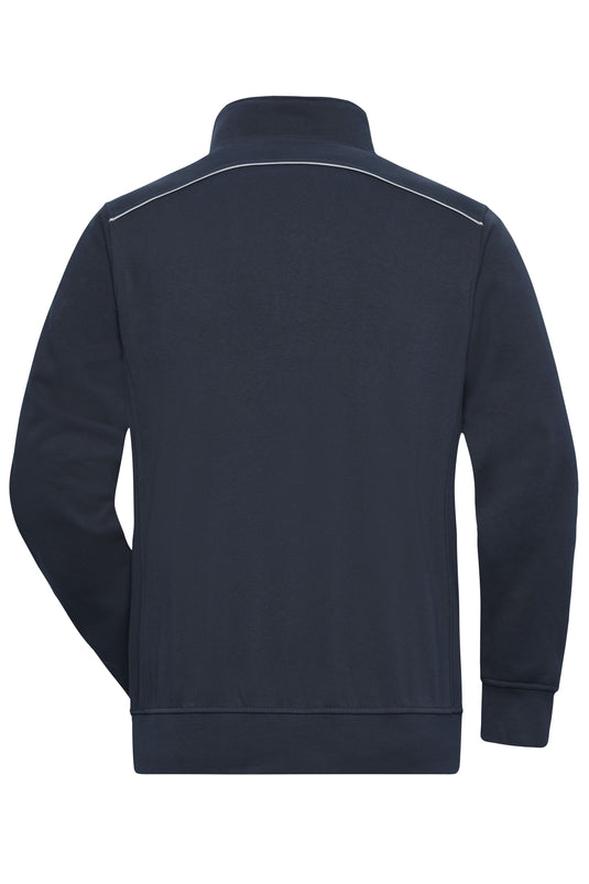 Sweatshirt mit Stehkragen, Reißverschluss und Kontrastpaspel - JN895