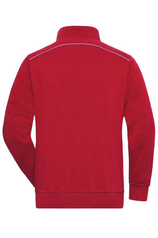 Sweatshirt mit Stehkragen, Reißverschluss und Kontrastpaspel - JN895