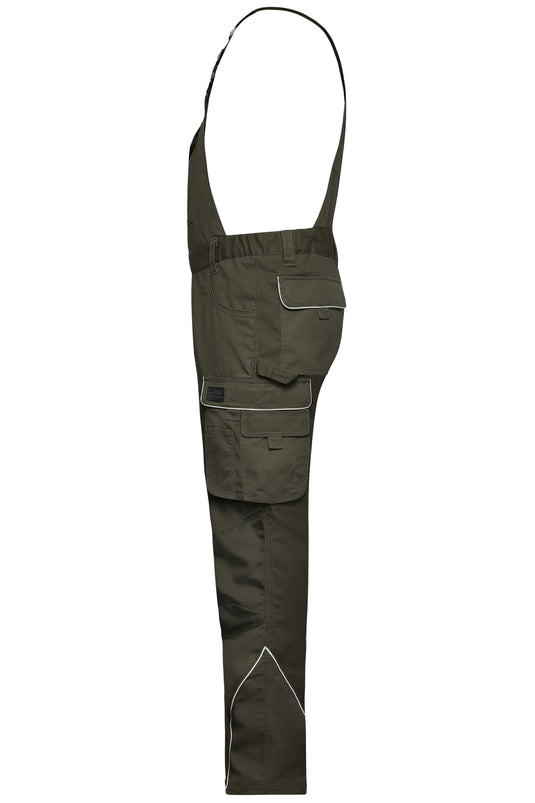 Funktionelle Latzhose im cleanen Look mit hochwertigen Details - JN879
