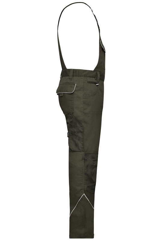 Funktionelle Latzhose im cleanen Look mit hochwertigen Details - JN879