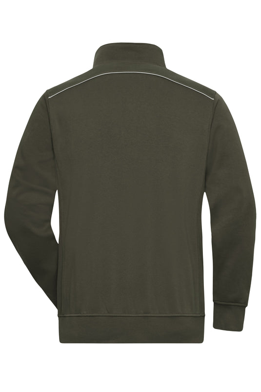 Sweatshirt mit Stehkragen, Reißverschluss und Kontrastpaspel - JN895