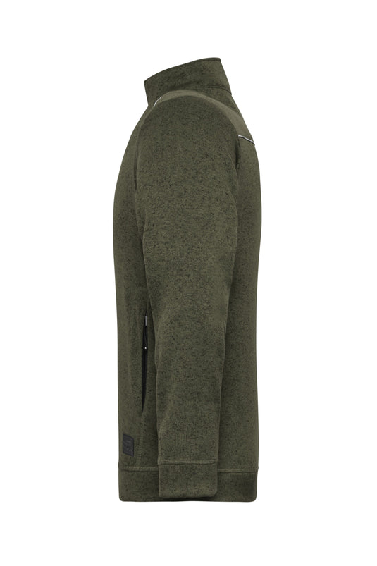 Pflegeleichte Strickfleece-Jacke - JN898