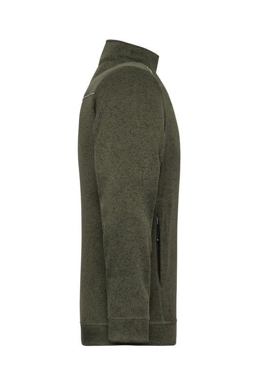 Pflegeleichte Strickfleece-Jacke - JN898