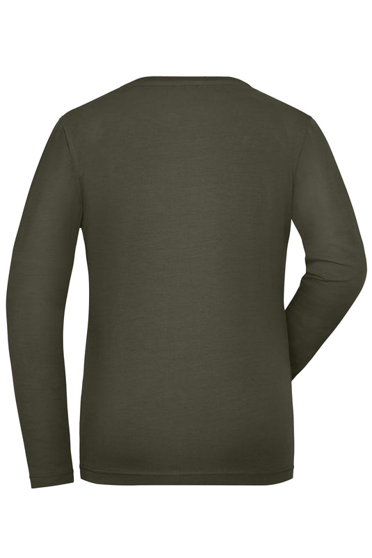 Damen Langarm Shirt aus weichem Elastic-Single-Jersey - JN1803