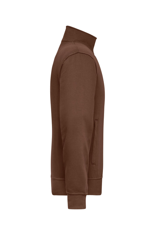 Sweat-Jacke mit Stehkragen und Reißverschluss - JN836