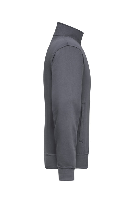 Sweat-Jacke mit Stehkragen und Reißverschluss - JN836