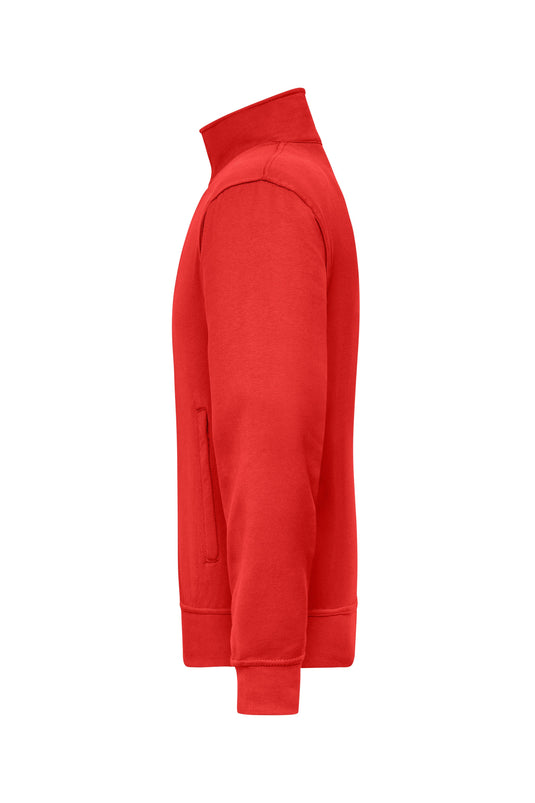 Sweat-Jacke mit Stehkragen und Reißverschluss - JN836