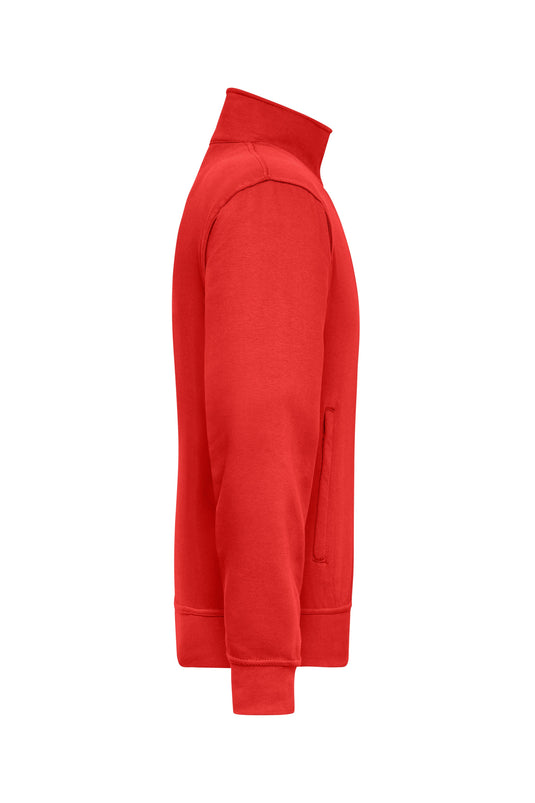 Sweat-Jacke mit Stehkragen und Reißverschluss - JN836