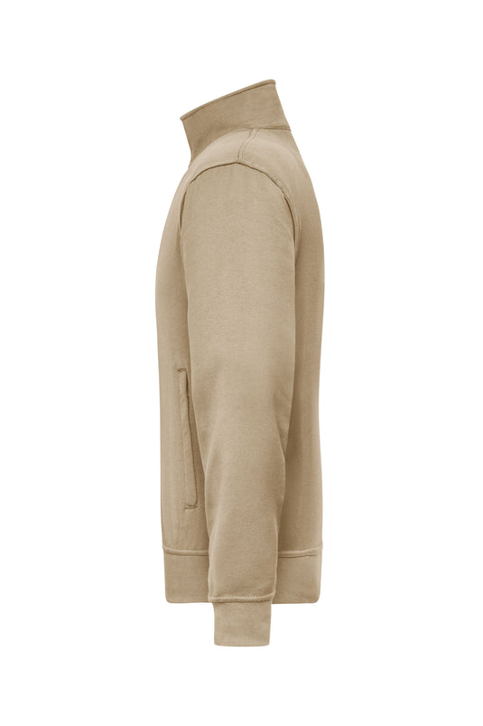 Sweat-Jacke mit Stehkragen und Reißverschluss - JN836
